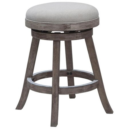 Made-To-Order 24 in. Sheldon Counter Stool, Driftwood Gray Wire-brush and Oatmeal MA707514